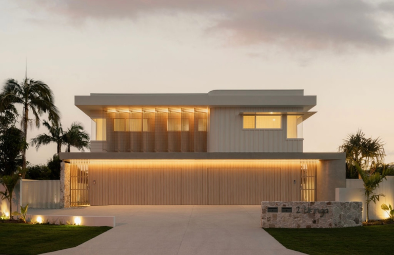 Contemporary Warana home at dusk