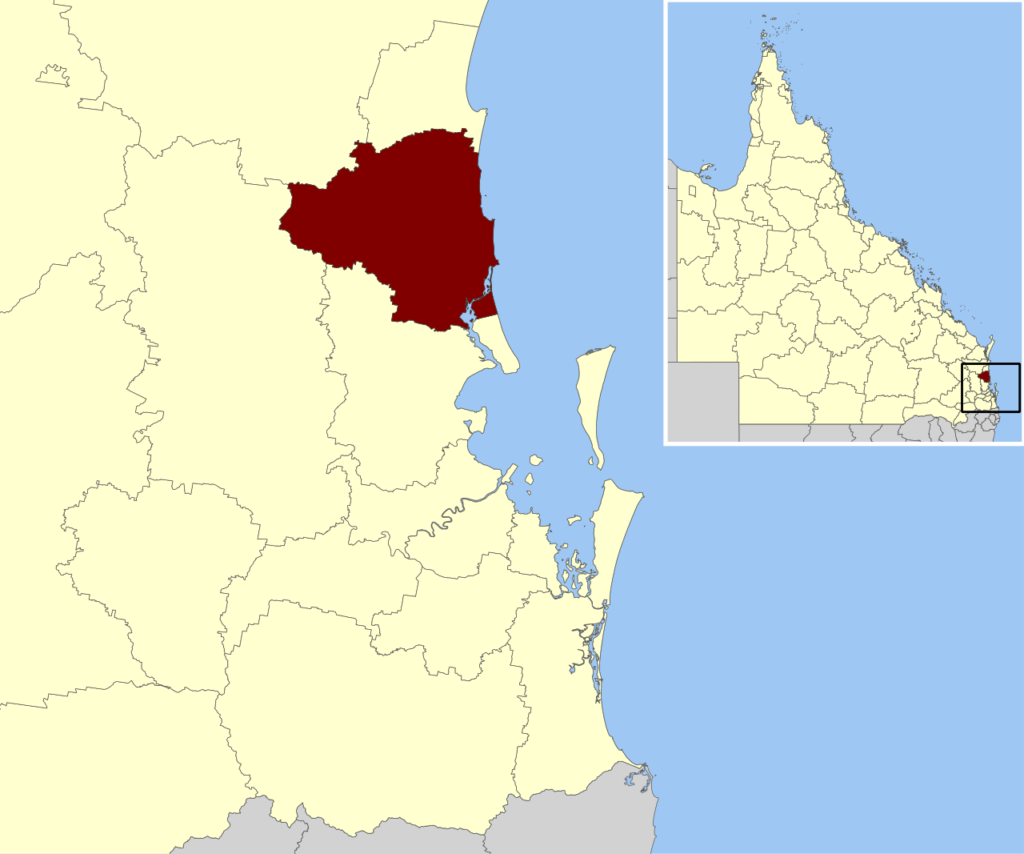 Map of the Sunshine Coast Region, Queensland