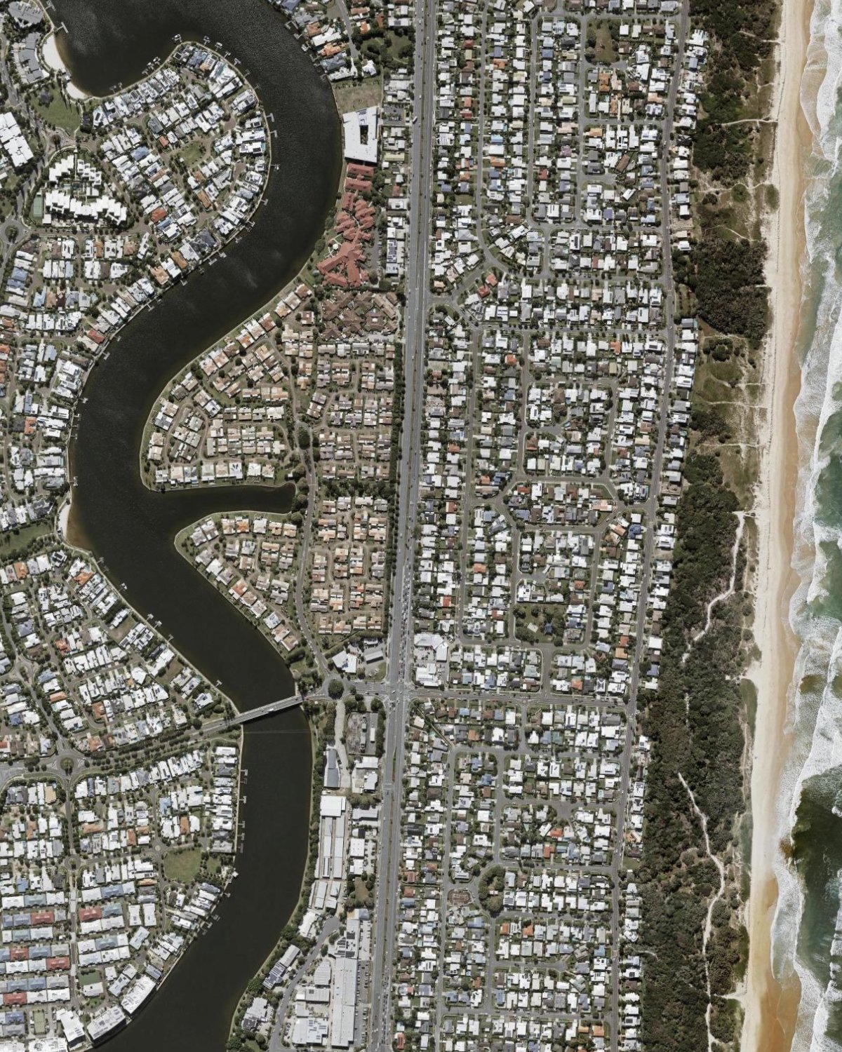 Aerial view of Warana, Sunshine Coast